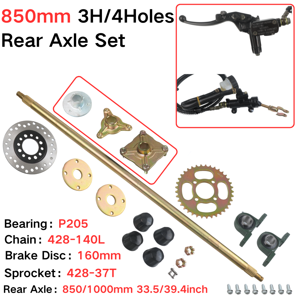 Sprocket - 850mm Arka Aks Komple Seti 428